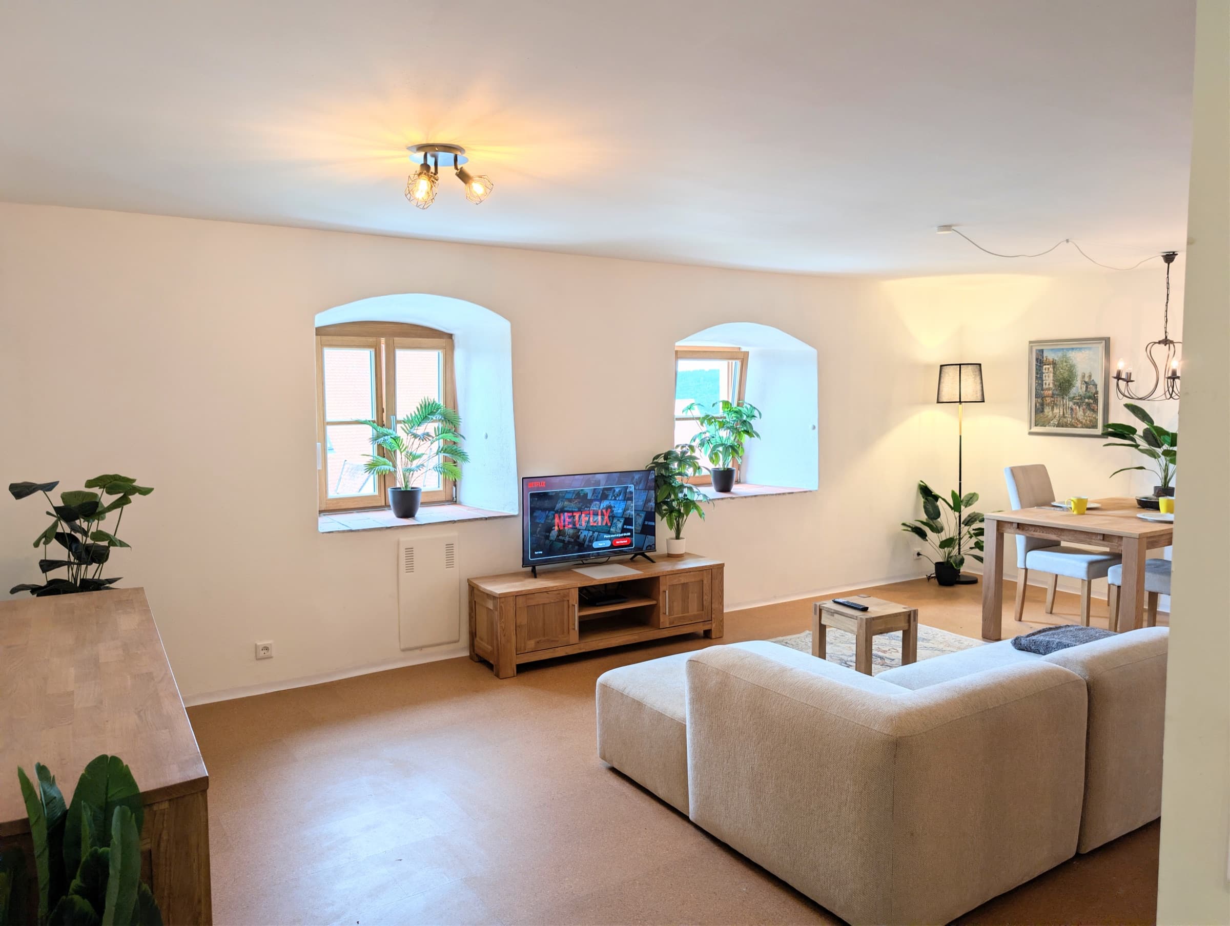 Wohn- und Schlafbereich des Apartments